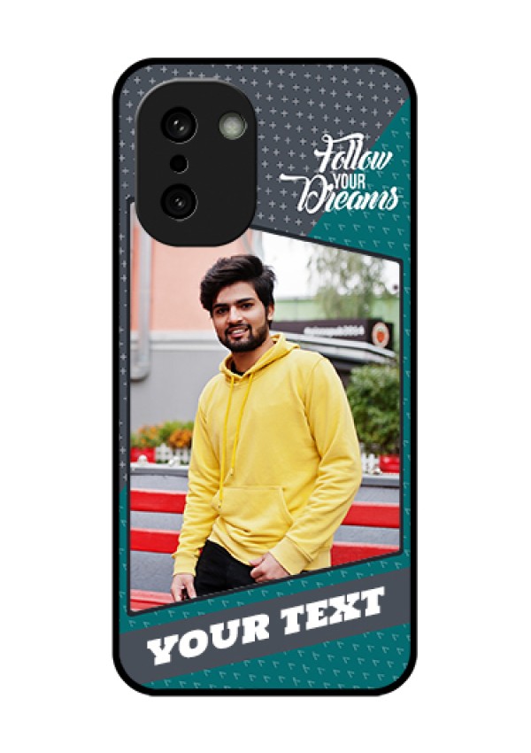 OnePlus 15R 5G Custom Glass Phone Case - Background Pattern Design With Quote