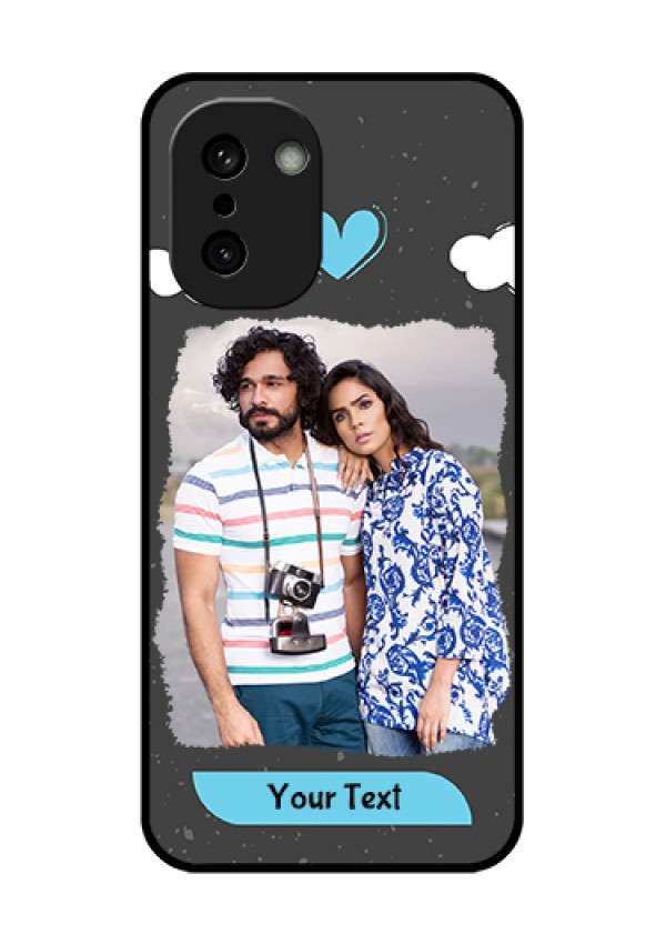 OnePlus 15R 5G Custom Glass Phone Case - Splashes With Love Doodles Design