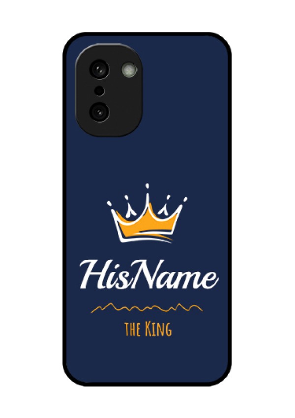 OnePlus 15R 5G Custom Glass Phone Case - King With Name Design