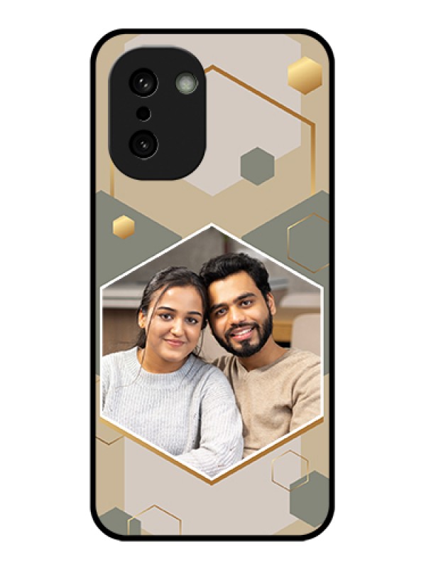 Custom OnePlus 15R 5G Custom Glass Phone Case - Stylish Hexagon Pattern Design