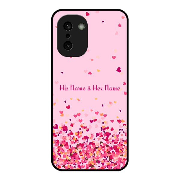 OnePlus 15R 5G Custom Glass Phone Case - Floating Hearts Design OnePlus 15R 5G Custom Glass Phone Case - Floating Hearts Design