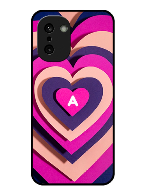 Custom OnePlus 15R 5G Custom Glass Phone Case - Cute Heart Pattern Design