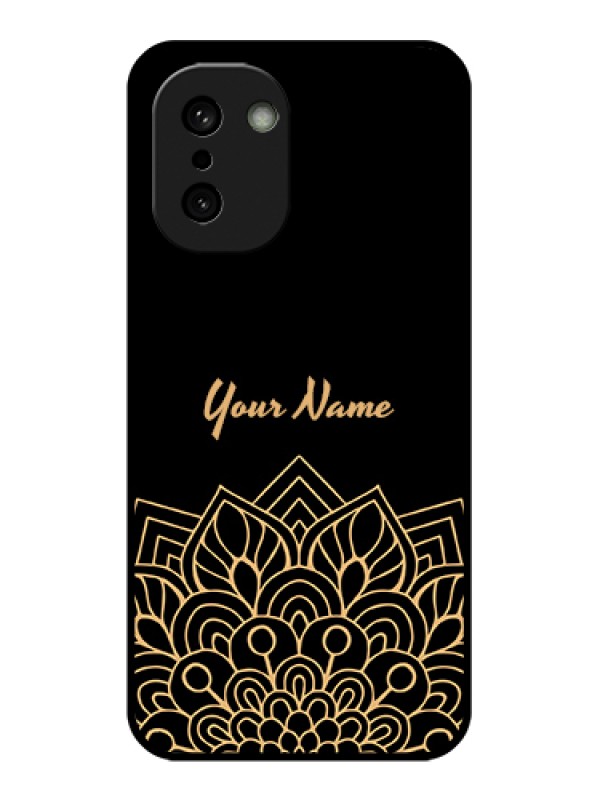 Custom OnePlus 15R 5G Custom Glass Phone Case - Golden Mandala Design