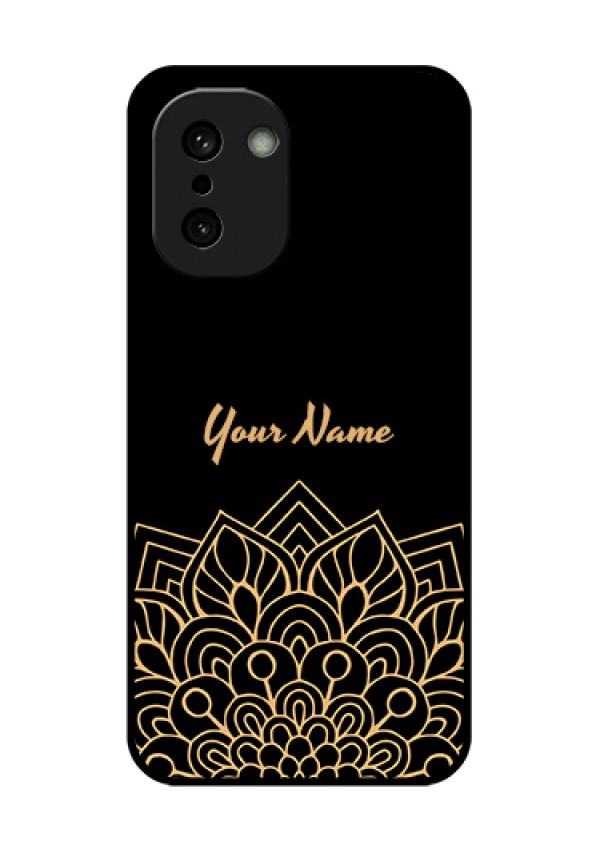 OnePlus 15R 5G Custom Glass Phone Case - Golden Mandala Design