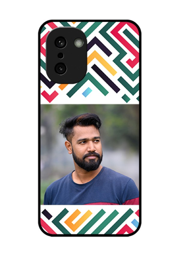 OnePlus 15R 5G Custom Glass Phone Case - Colorful Maze Pattern Design