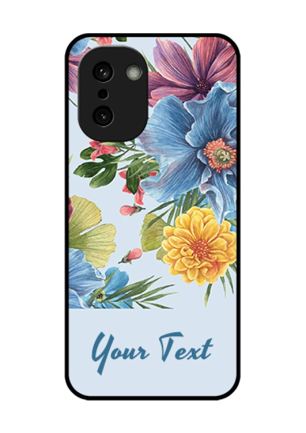 OnePlus 15R 5G Custom Glass Phone Case - Stunning Watercolored Flowers Painting Design