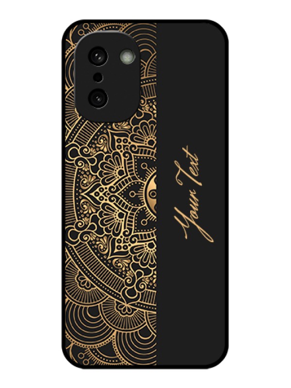Custom OnePlus 15R 5G Custom Glass Phone Case - Mandala Art With Custom Text Design
