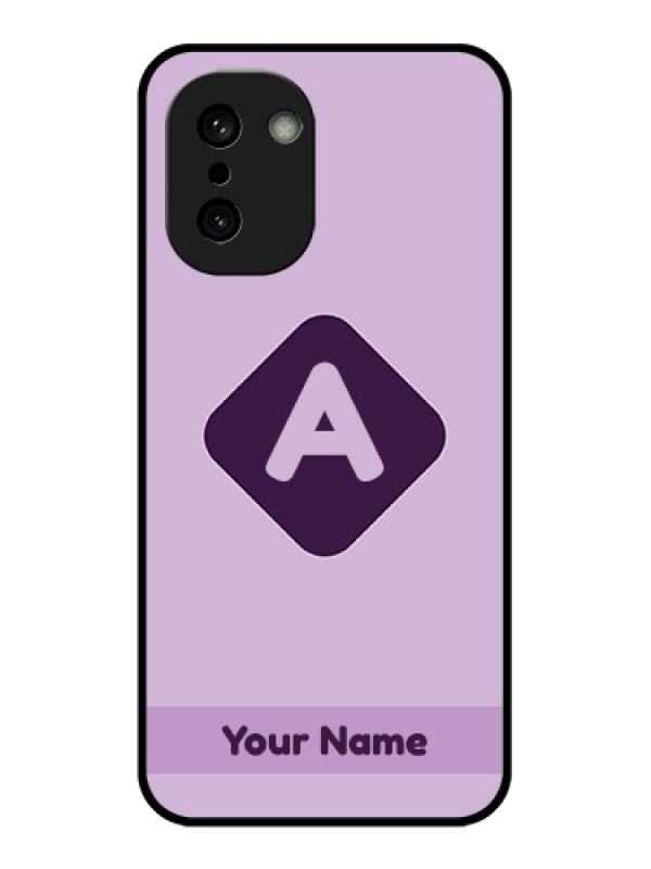 Custom OnePlus 15R 5G Custom Glass Phone Case - Custom Letter In Curved Badge Design