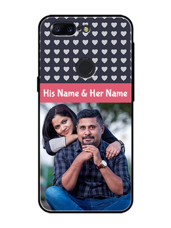 Custom OnePlus 5T Custom Glass Mobile Case  - Love Symbols Design