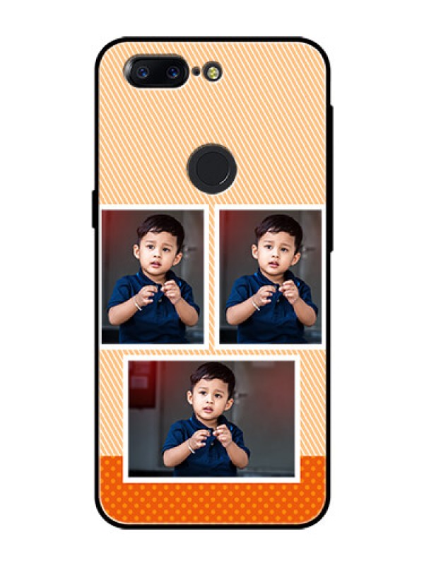 Custom OnePlus 5T Photo Printing on Glass Case  - Bulk Photos Upload Design