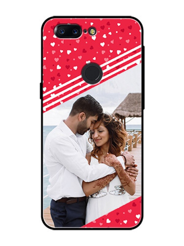 Custom OnePlus 5T Custom Glass Mobile Case  - Valentines Gift Design