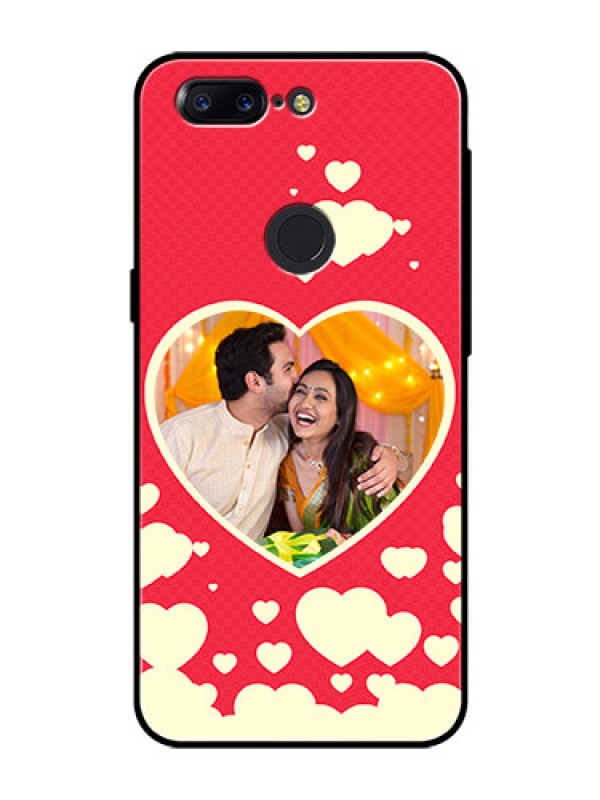 Custom OnePlus 5T Custom Glass Mobile Case  - Love Symbols Phone Cover Design