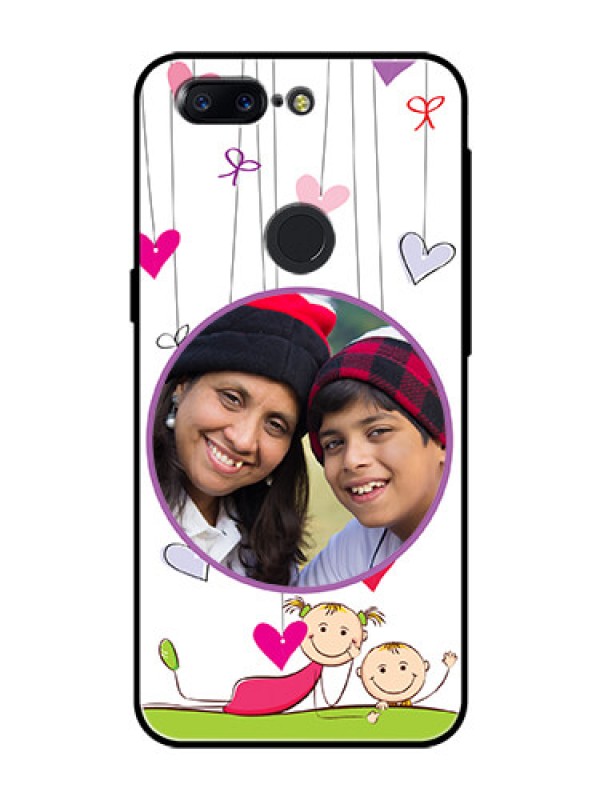 Custom OnePlus 5T Photo Printing on Glass Case  - Cute Kids Phone Case Design