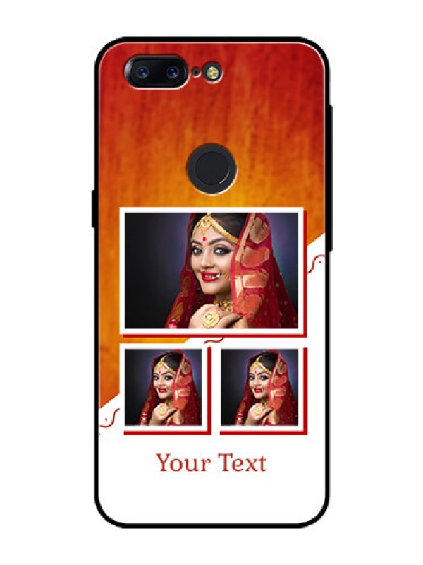 Custom OnePlus 5T Custom Glass Phone Case  - Wedding Memories Design  