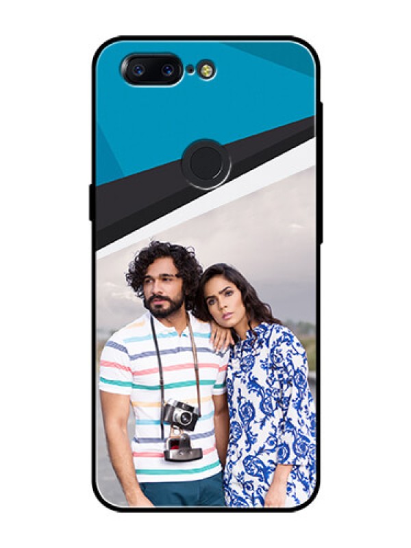 Custom OnePlus 5T Photo Printing on Glass Case  - Simple Pattern Photo Upload Design