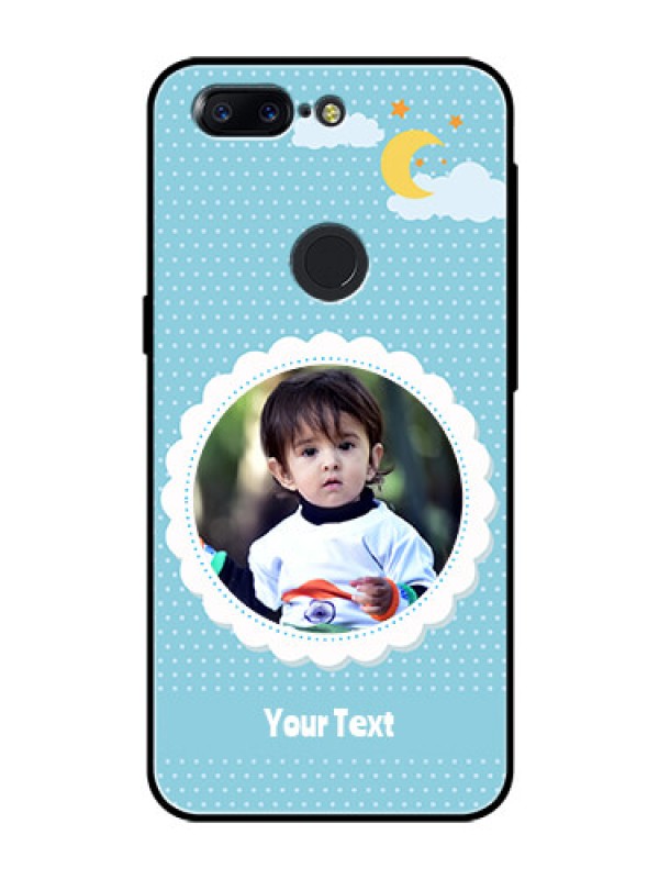 Custom OnePlus 5T Personalised Glass Phone Case  - Violet Pattern Design