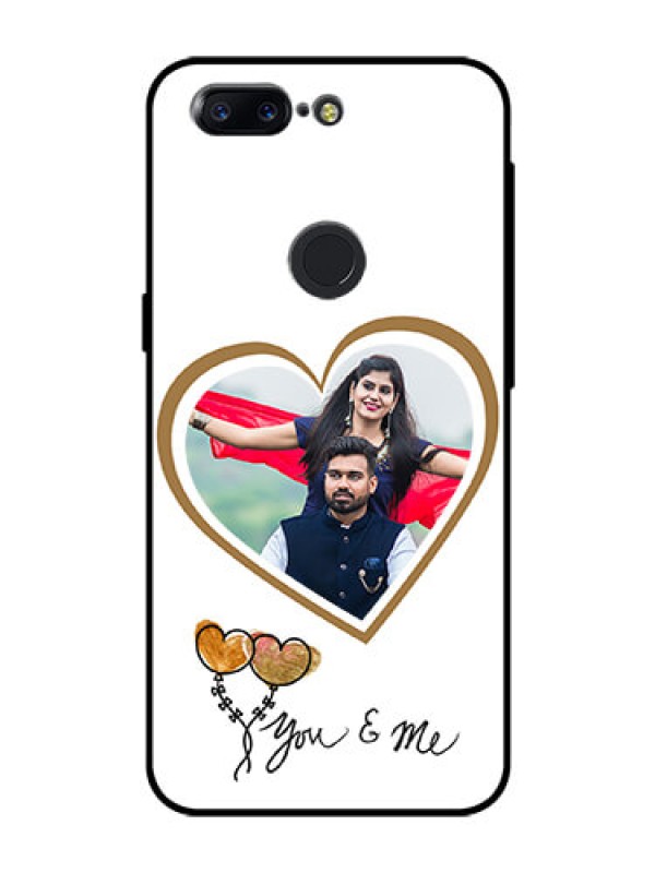 Custom OnePlus 5T Custom Glass Mobile Case  - You & Me Design