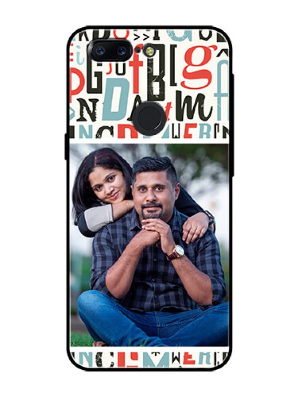 Custom OnePlus 5T Personalized Glass Phone Case  - Alphabet Design