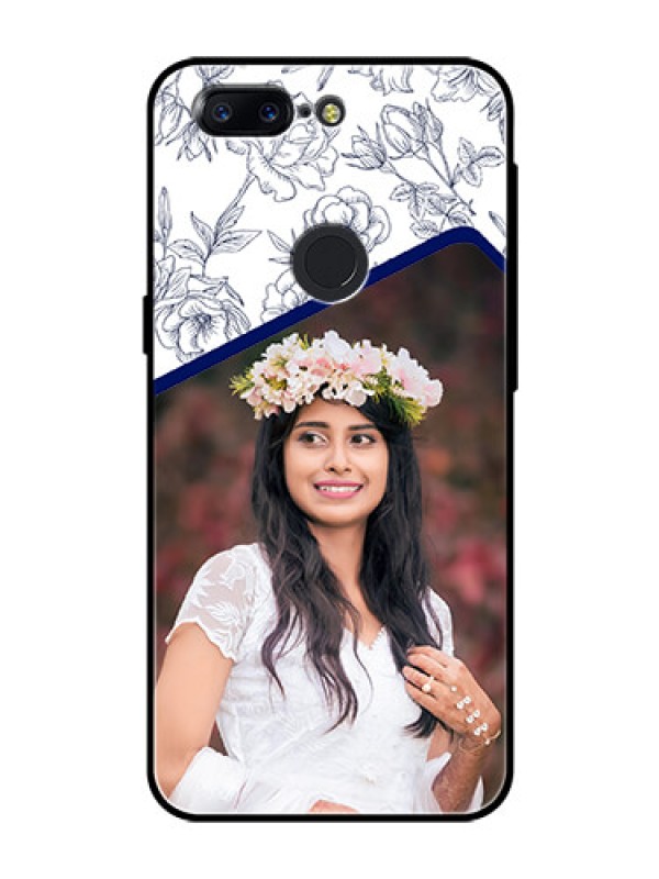 Custom OnePlus 5T Personalized Glass Phone Case  - Premium Floral Design