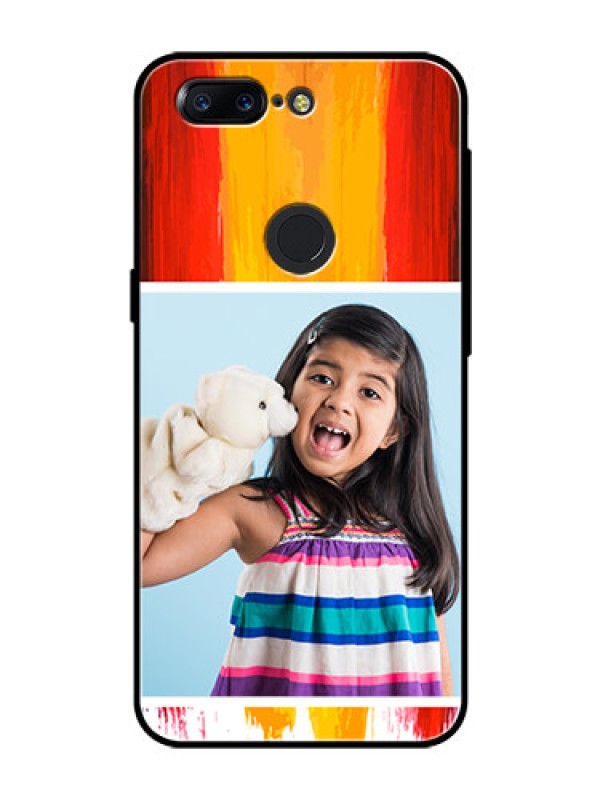 Custom OnePlus 5T Personalized Glass Phone Case  - Multi Color Design
