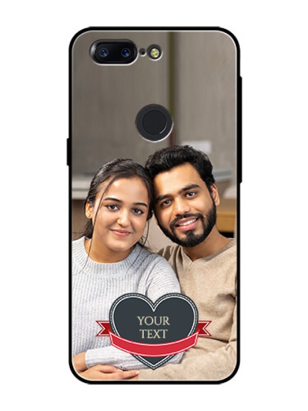 Custom OnePlus 5T Custom Glass Phone Case  - Just Married Couple Design