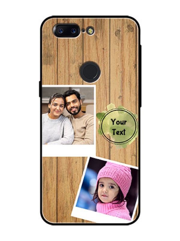 Custom OnePlus 5T Custom Glass Phone Case  - Wooden Texture Design