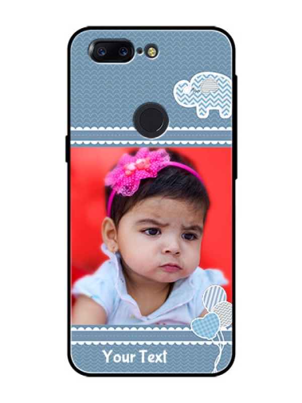 Custom OnePlus 5T Photo Printing on Glass Case  - with Kids Pattern Design