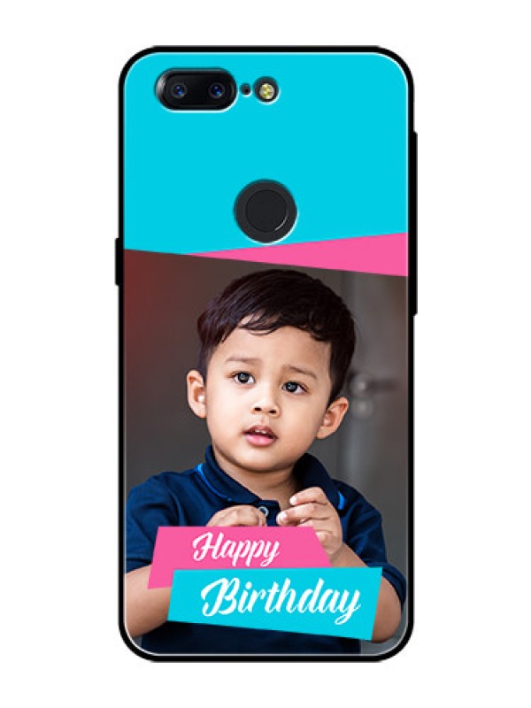 Custom OnePlus 5T Personalized Glass Phone Case  - Image Holder with 2 Color Design