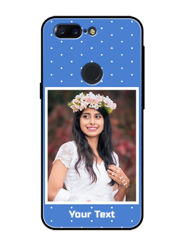 Custom OnePlus 5T Photo Printing on Glass Case  - Polka dots design