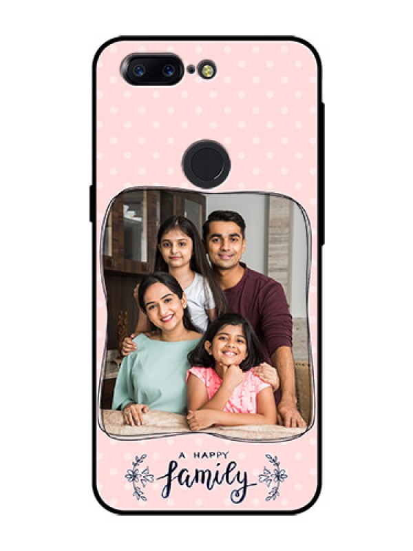 Custom OnePlus 5T Custom Glass Phone Case  - Family with Dots Design