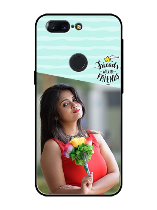 Custom OnePlus 5T Custom Glass Phone Case  - Friends Picture Icon Design