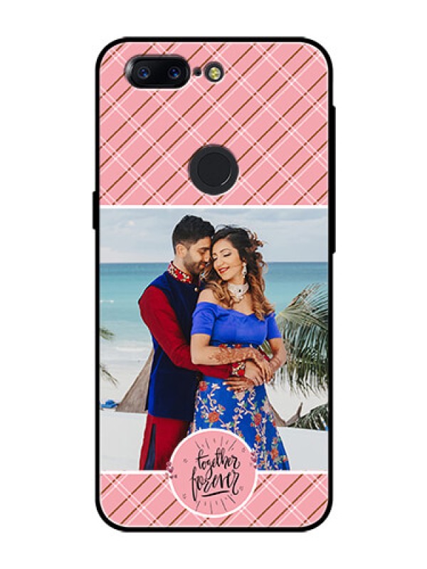Custom OnePlus 5T Personalized Glass Phone Case  - Together Forever Design
