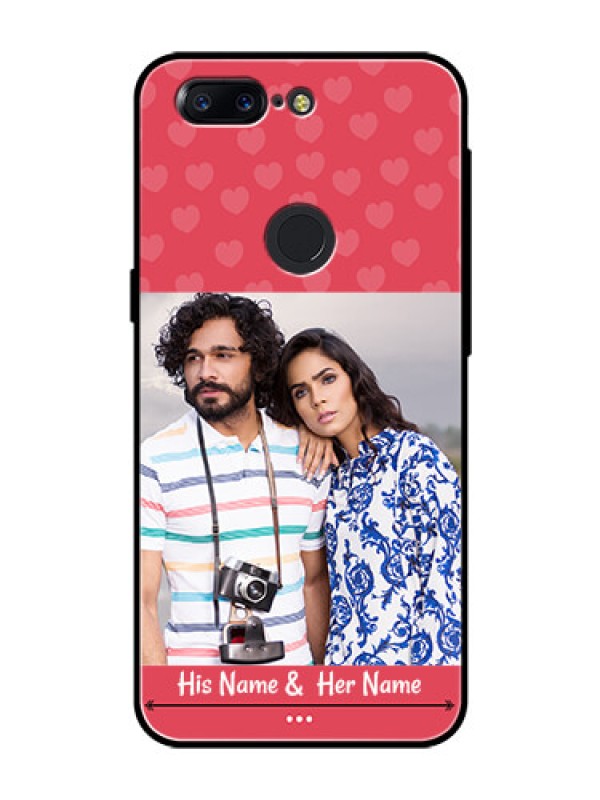 Custom OnePlus 5T Photo Printing on Glass Case  - Simple Love Design
