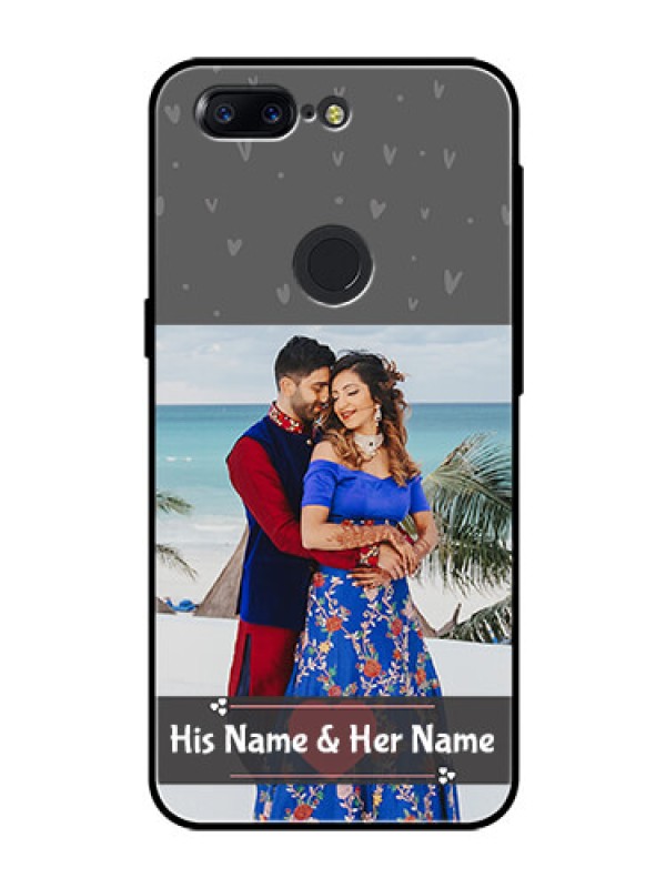 Custom OnePlus 5T Custom Glass Mobile Case  - Buy Love Design with Photo Online