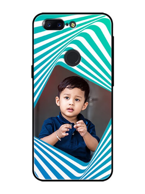 Custom OnePlus 5T Personalized Glass Phone Case  - Abstract Spiral Design
