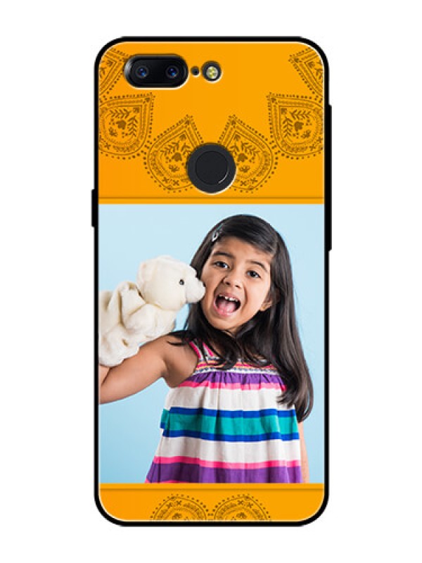 Custom OnePlus 5T Personalized Glass Phone Case  - Photo Wedding Design 