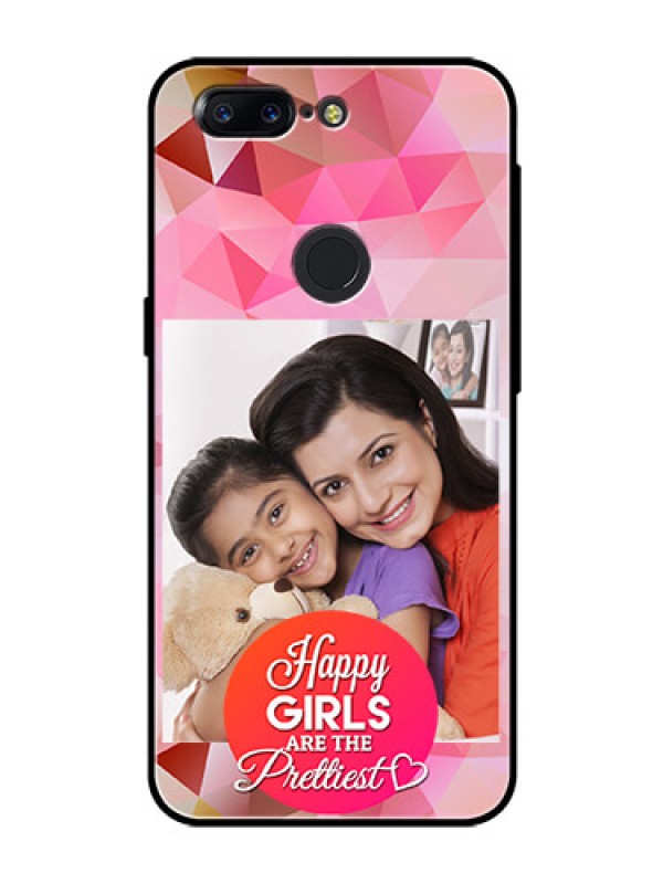 Custom OnePlus 5T Photo Printing on Glass Case  - Abstract Triangle Design