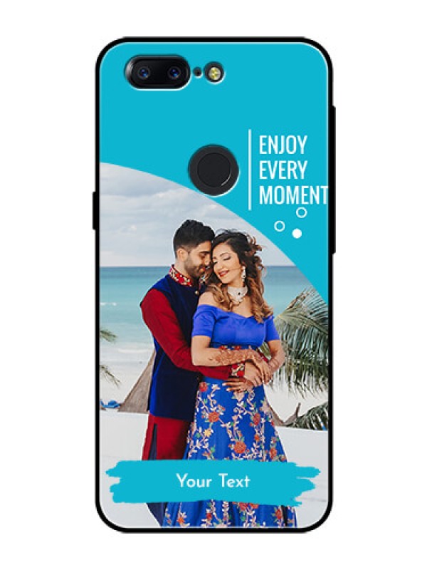 Custom OnePlus 5T Custom Glass Mobile Case  - Happy Moment Design