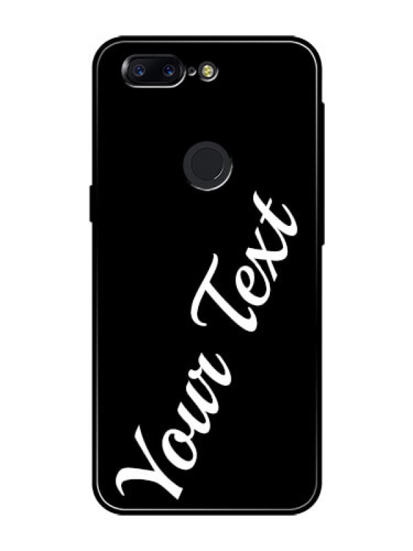 Custom Oneplus 5T Custom Glass Mobile Cover with Your Name