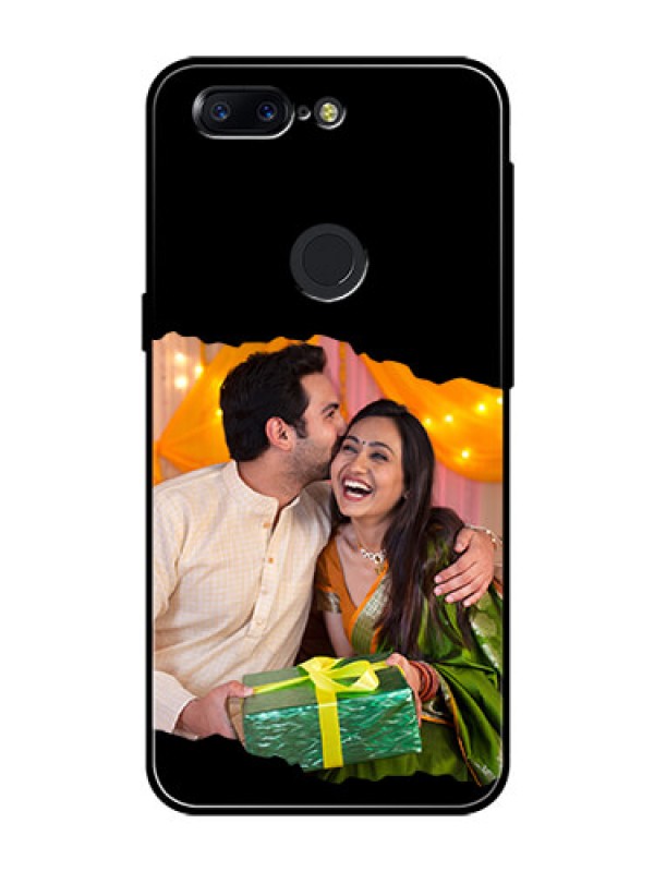 Custom OnePlus 5T Custom Glass Phone Case - Tear-off Design