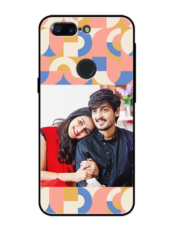 Custom OnePlus 5T Photo Printing on Glass Case - Semi-circle Maze Pattern Design