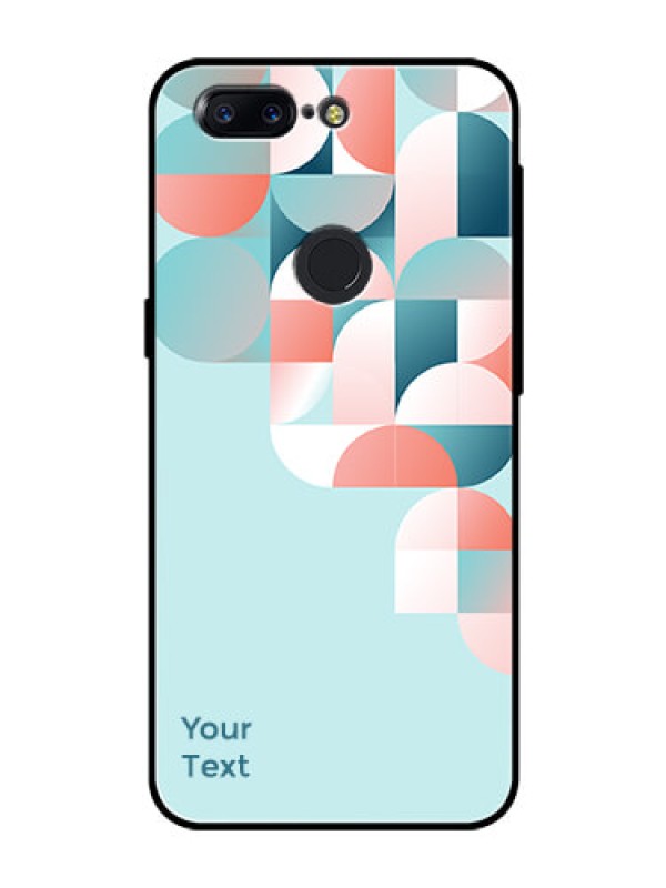 Custom OnePlus 5T Custom Glass Phone Case - Stylish Semi-circle Pattern Design