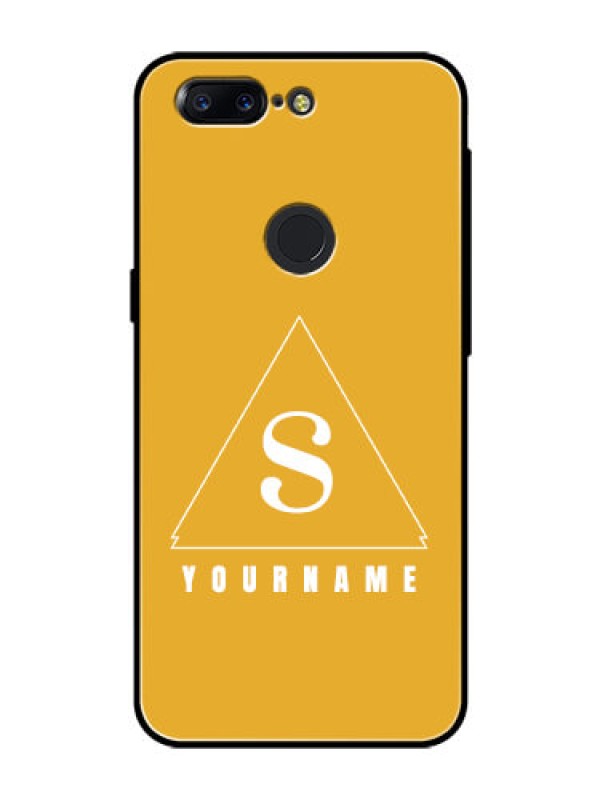 Custom OnePlus 5T Personalized Glass Phone Case - simple triangle Design