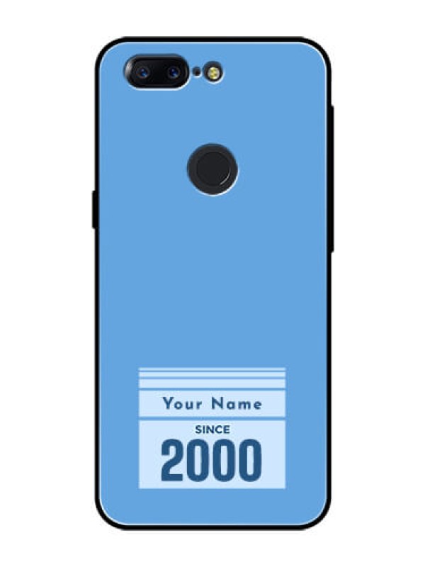 Custom OnePlus 5T Custom Glass Mobile Case - Custom Year of birth Design