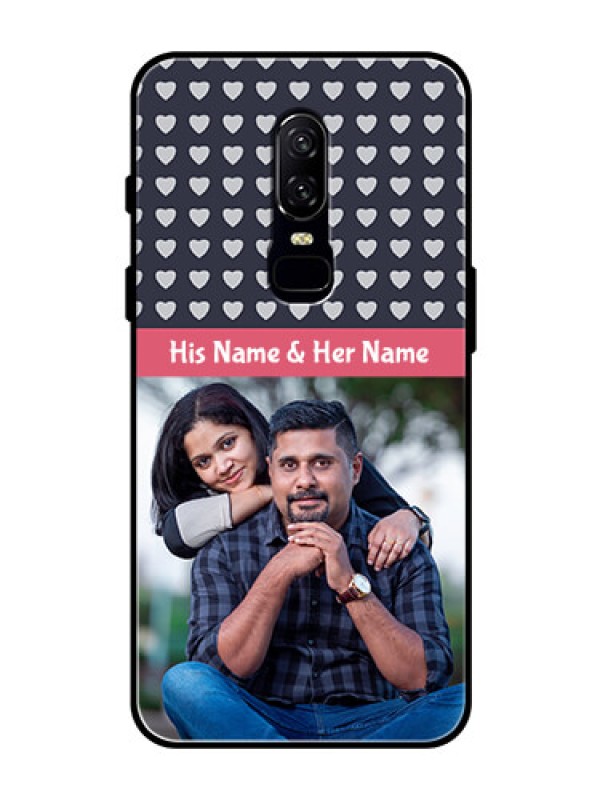 Custom OnePlus 6 Custom Glass Mobile Case  - Love Symbols Design