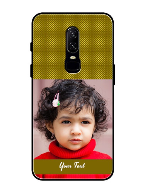 Custom OnePlus 6 Custom Glass Phone Case  - Simple Green Color Design