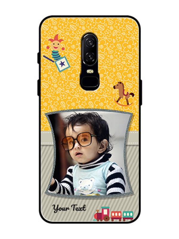 Custom OnePlus 6 Personalized Glass Phone Case  - Baby Picture Upload Design