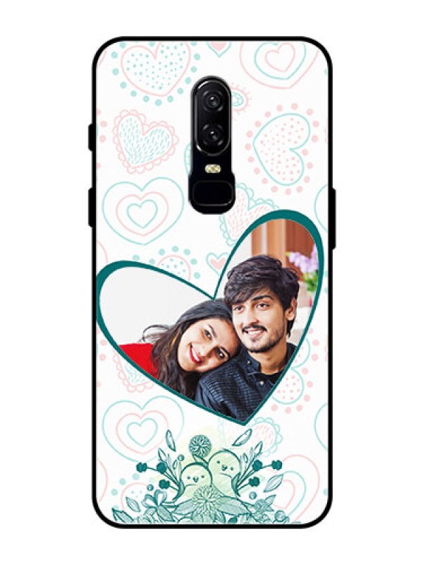 Custom OnePlus 6 Photo Printing on Glass Case  - Premium Couple Design
