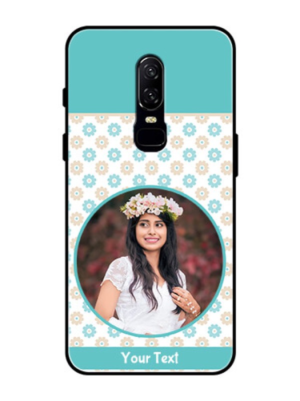 Custom OnePlus 6 Custom Glass Mobile Case  - Beautiful Flowers Design