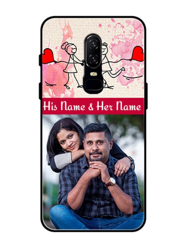 Custom OnePlus 6 Photo Printing on Glass Case  - You and Me Case Design